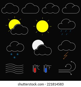 Collection of weather icons