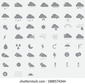 Collection of weather  icons EPS 10