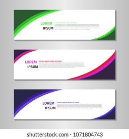 collection of web banner design template.