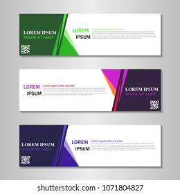 collection of web banner design template.