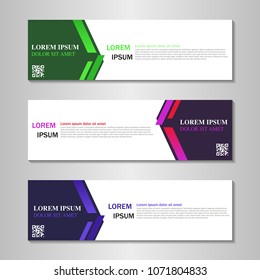 collection of web banner design template.