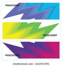 Collection of web banner design template, Vector abstract design web banner template. 