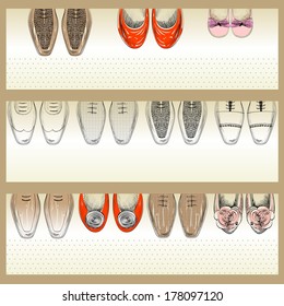 Collection of a Web Banner with a Shoe