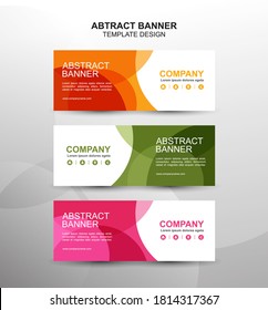 Collection of web banner template. Abstract geometric web design banner template