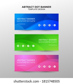 Collection of web banner template. Abstract geometric web design banner template