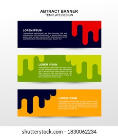 Sammlung von Webbanner-Vorlagen. Abstrakte geometrische Webdesign-Banner-Vorlage
