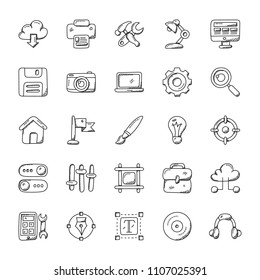 
Collection of Web Design and Development Vector Icons
