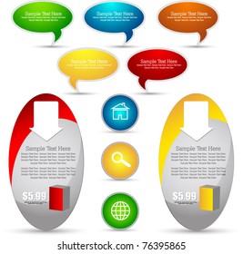 collection of web design elements sale banners