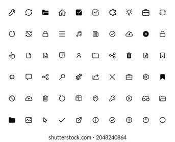 Collection web icon for ui and web design. Vector eps 10 file with white background.
