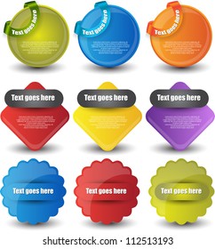 collection of web label,badge,tag and stickers