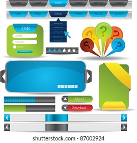 collection of web site elements