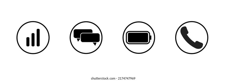 Collection web vector black icons set.Contact us icon vector. Communication icons set.