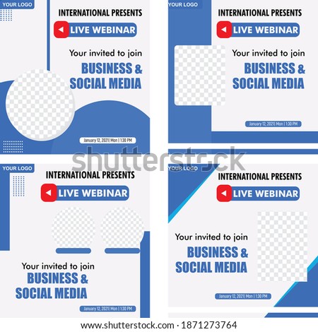 collection of webinar posts for your sahre event on social media