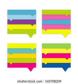 Collection of website element. Colorful speech bubbles.