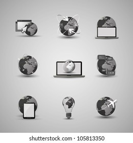 Collection Of Website Elements, Icons