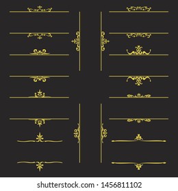 collection wedding invitation design ornaments