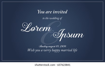 Collection of wedding invitation simple style