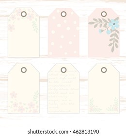  Collection of wedding invitation templates with pink flowers. Wedding, marriage, save the date. Romantic tags collection  flowers Collection tags, cute tags, Set tags, printable tags, hand drawn tags