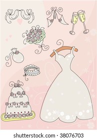 Collection of wedding vector elements