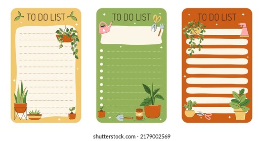 Collection of weekly or daily planner, note paper, to do list, stickers templates decorated by cute beauty cosmetic illustrations and trendy lettering. Trendy scheduler or organizer. Flat vector