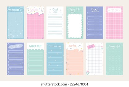 Cute printable stickers for planner organizer Vector Image