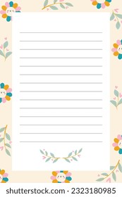 Collection of weekly or daily planner, note paper, to do list, sticker templates decorated with floral illustrations. School planner and organizer. flat vector