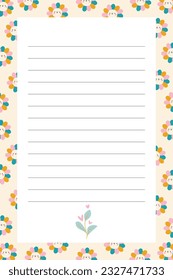 Collection of weekly or daily planner, note paper, to do list, sticker templates decorated with floral illustrations. School planner and organizer. flat vector