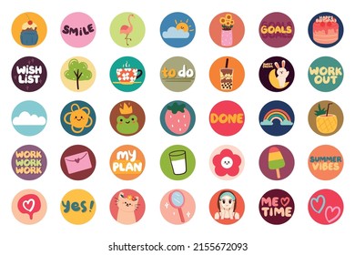 Collection of weekly or daily planner sticker, to do list, stickers templates. School scheduler and organizer