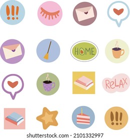 Collection of weekly or daily planners, notebooks, to-do lists, sticker templates.Stickers for important events, marks