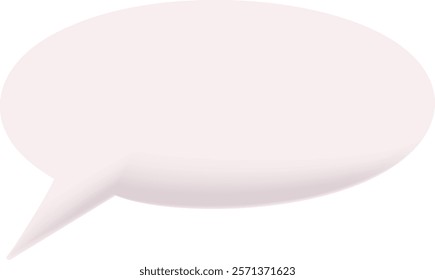 A collection of white minimalist speech bubbles of different shapes and sizes displayed on a soft beige background.