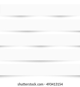 Collection of white note papers with different shadows. Paper templates. Paper separators, dividers,banners. Vector set