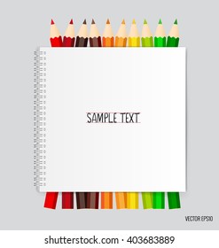 Collection of white note papers, ready for your message. Vector illustration.