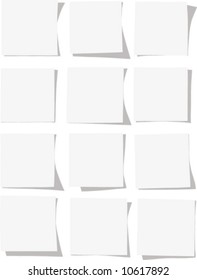 Collection of white notes. Colors can still be changed.