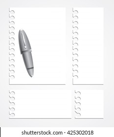 collection of white  paper with pen

