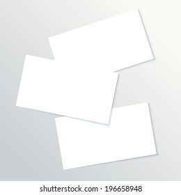 Collection of White Papers on Gray Background, Ready for Your Message. Vector illustration
