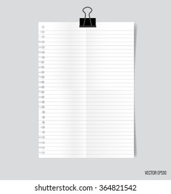 Collection of white papers, ready for your message. Vector illustration.