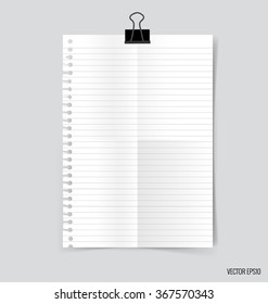Collection of white papers, ready for your message. Vector illustration.