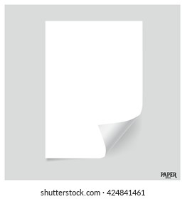 Collection of white papers, ready for your message. Vector illustration.