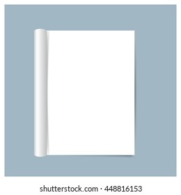 Collection of white papers, ready for your message. Vector illustration.