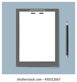 Collection of white papers, ready for your message. Vector illustration.