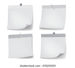 collection of white sticky notes with different shadows