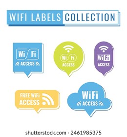 Collection of wifi label Vector illustration