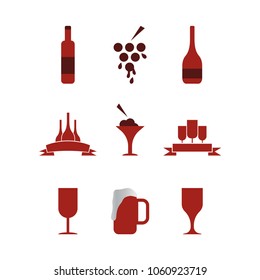 Collection of wine graphic design template