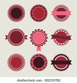 Collection of wine vintage badges and labels templates