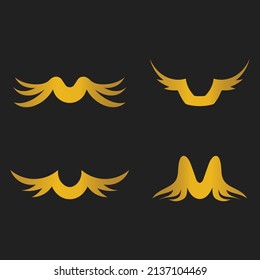 diseño del logotipo de las alas de colección. Plantilla de logotipo de icono de diseño de vector