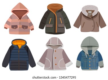 Collection of winter children's jacket 