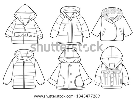 Collection of winter children's jacket (coloring book)