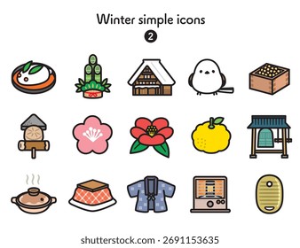 A collection of winter icons