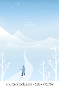 a collection of winter-emotional background illustrations