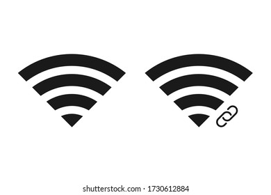 collection of wireless and Wifi icons template. Vector illustration color editable 